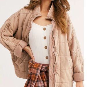 Quilted zip up jacket